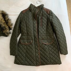 Ralph Lauren olive green quilted puffer with hood
